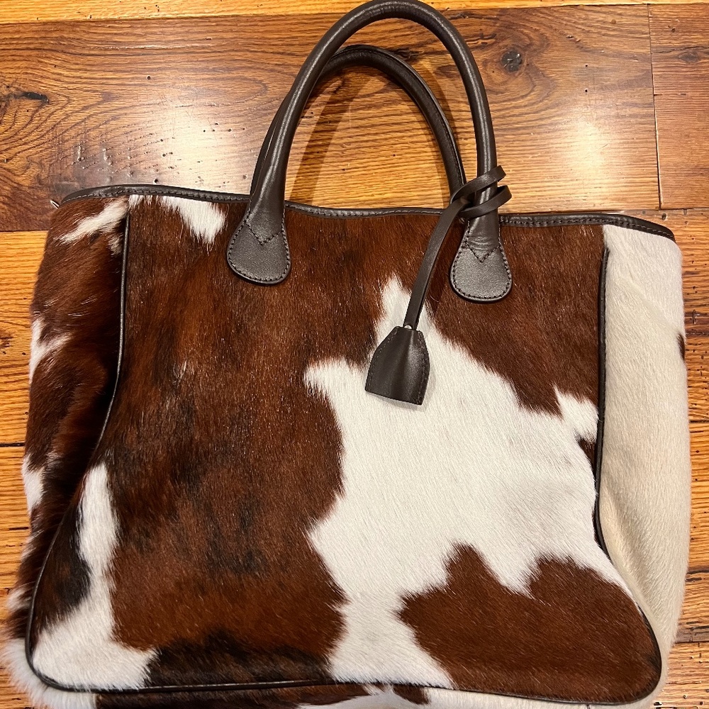 Mark & Graham Cow hide tote bag genuine leather (like New)